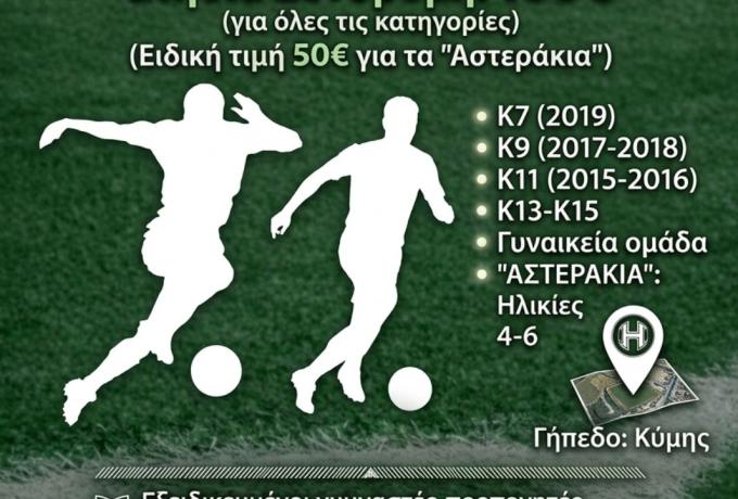 Ακαδημίες εγγραφές 2026